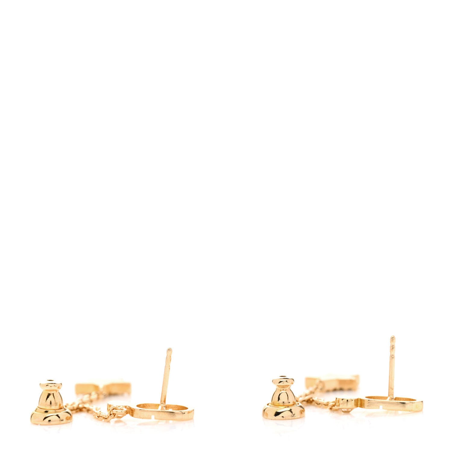 Christian Dior Crystal Star CD J'Adior Dangle Earrings Gold 3 of 4