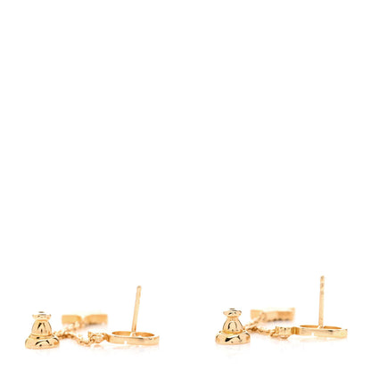 Christian Dior Crystal Star CD J'Adior Dangle Earrings Gold 3 of 4