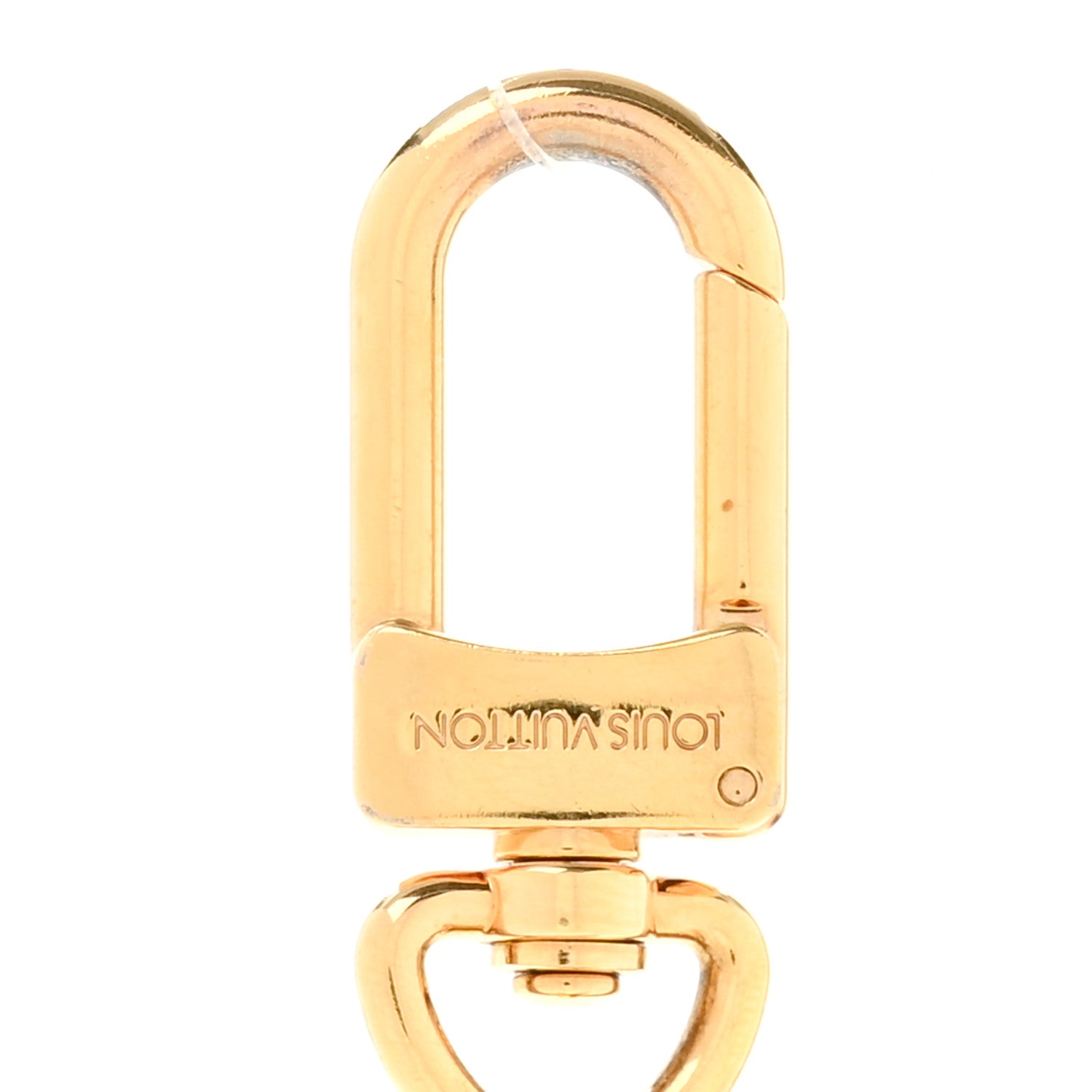 Louis Vuitton Metal LV Facettes Bag Charm Key Holder Gold Gold 3 of 5