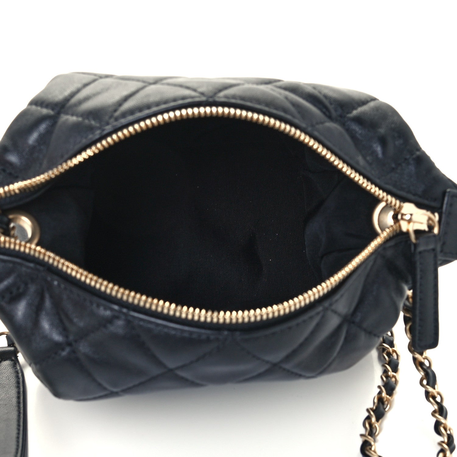 Chanel Lambskin Quilted Small Perfect Meeting Hobo Black 5 of 11
