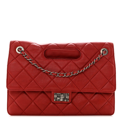 Chanel Washed Lambskin Jumbo Take Away Flap Red 1 of 10