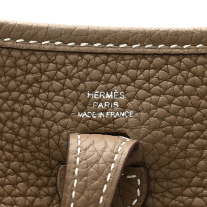 Hermes Taurillon Clemence Amazone Evelyne TPM Etoupe Bleu Indigo 6 of 12