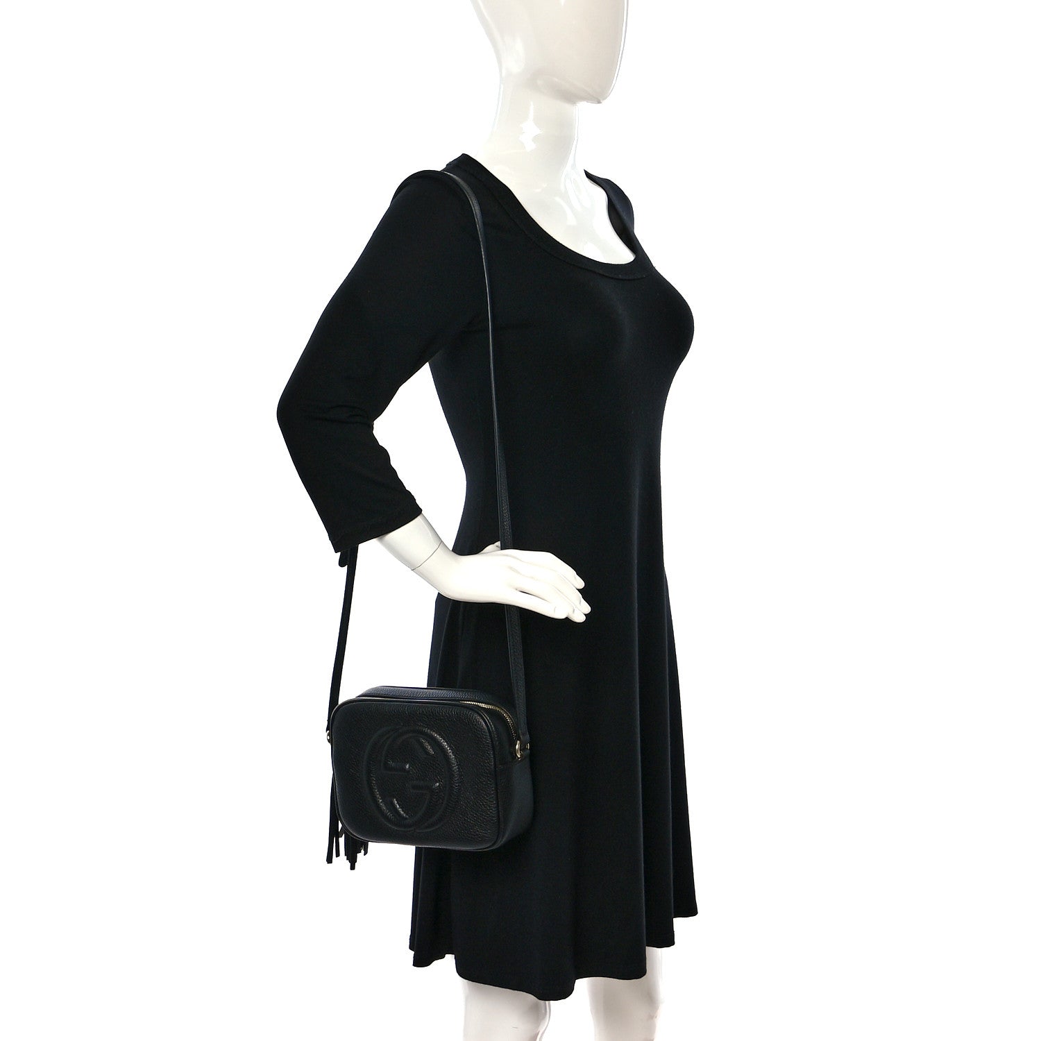 Gucci Pebbled Calfskin Small Soho Disco Bag Black 2 of 9