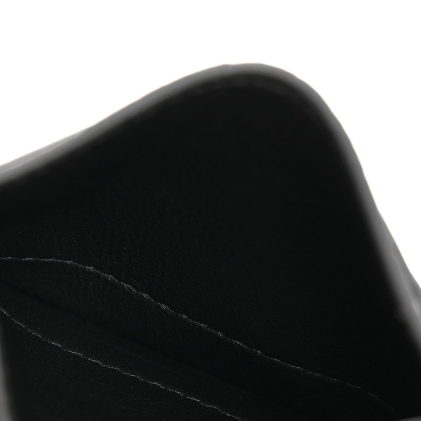 Pebbled Calfskin Animalier Card Holder Black
