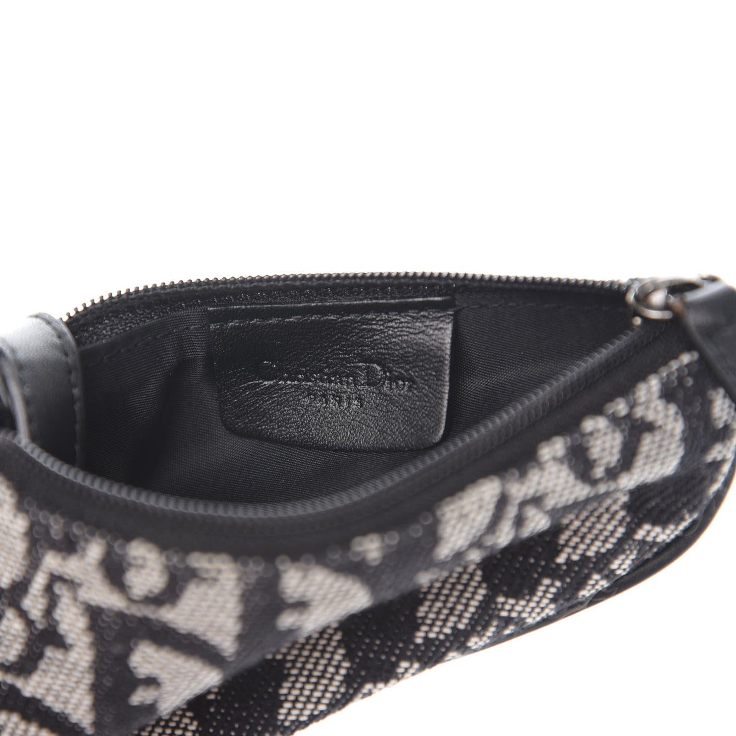 Christian Dior Monogram Saddle Coin Purse Black 6 of 7