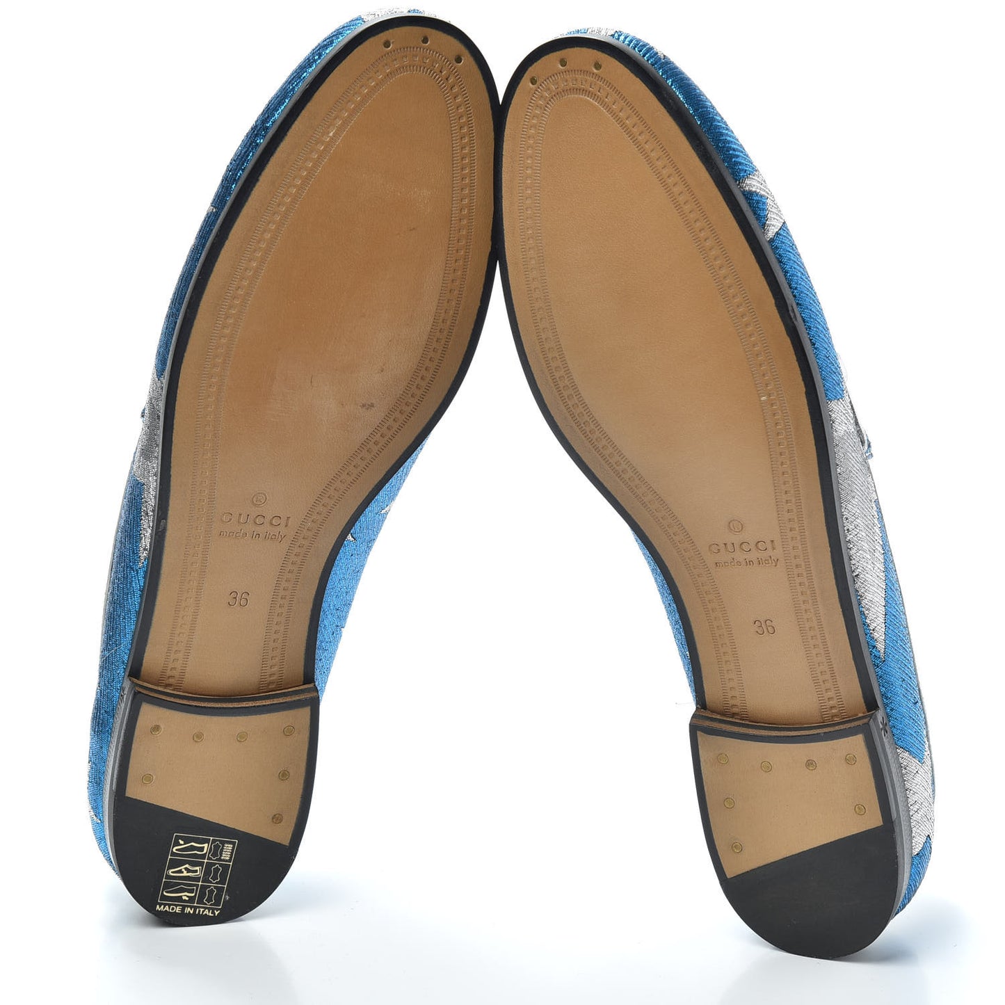 Lurex Calfskin Starry Sky Womens Jordaan Loafers 36 Bluette Silver