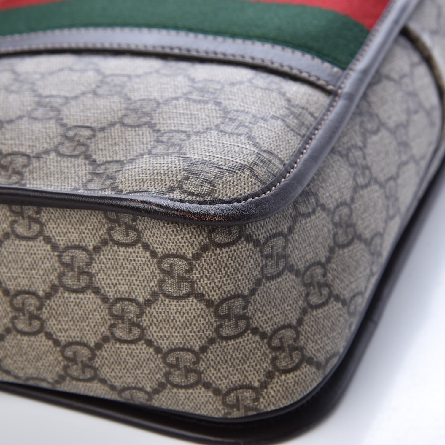 Gucci GG Plus Monogram Web Medium Flap Messenger Beige Dark Brown 10 of 11