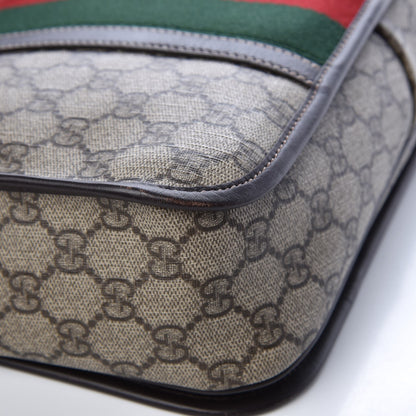 Gucci GG Plus Monogram Web Medium Flap Messenger Beige Dark Brown 10 of 11