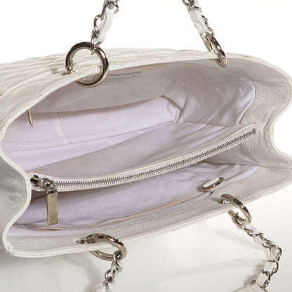 Chanel Caviar Quilted Grand Shopping Tote GST White 5 of 7