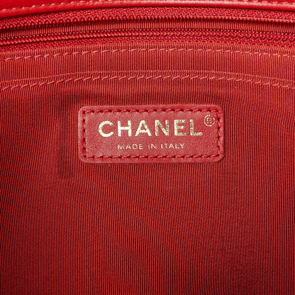Chanel Calfskin Chevron Quilted Large Statement Flap Red 6 of 11