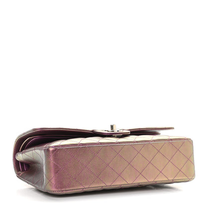 Chanel Iridescent Lambskin Quilted Medium Double Flap Purple 4 of 9