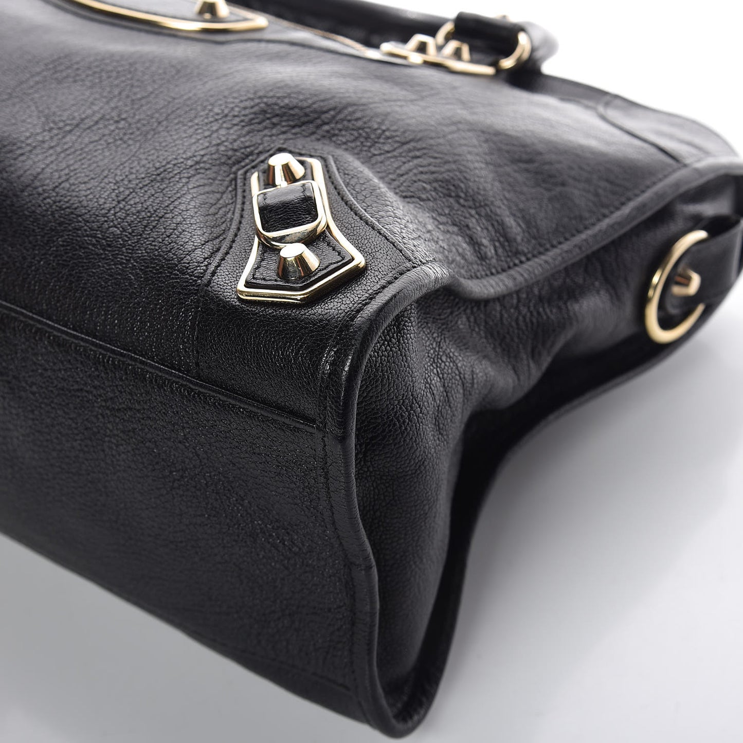 Chevre Gold Metallic Edge Hardware City Black