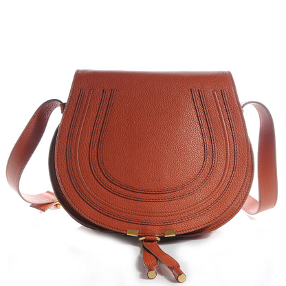 Chloe Calfskin Medium Marcie Round Crossbody Bag Whiskey 1 of 10
