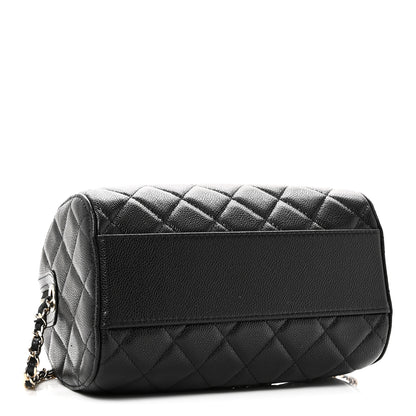 Chanel Caviar Quilted Barrel Clutch With Chain  Black 4 of 11