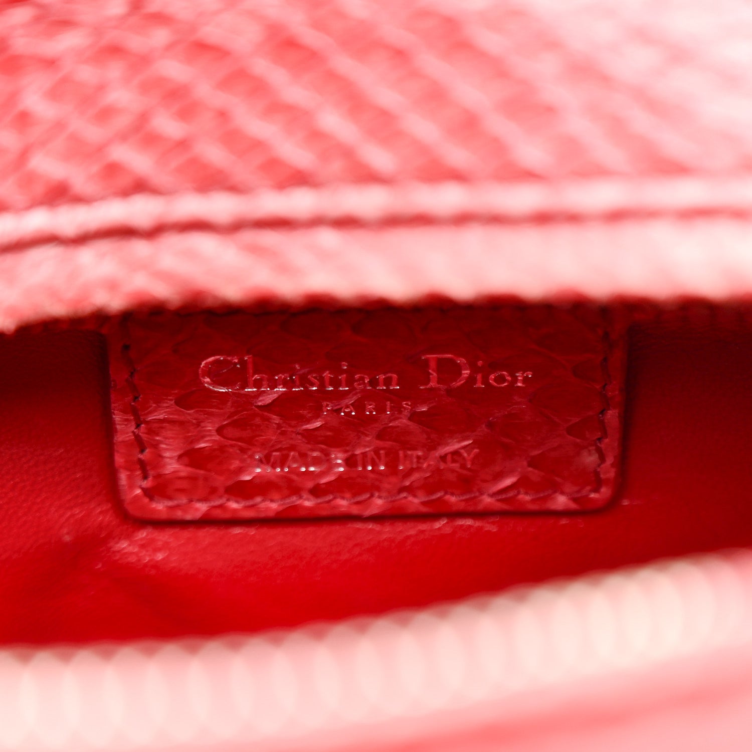 Christian Dior Snakeskin Medium Lady Dior Pink 6 of 15