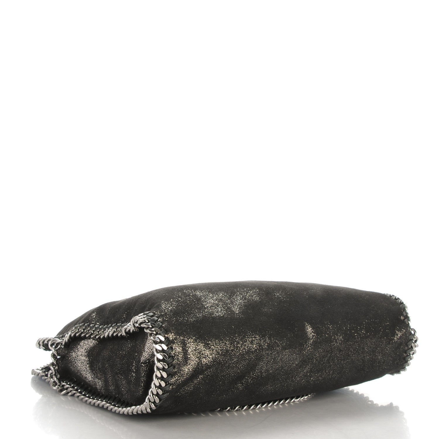 Stella McCartney Chamois Shiny Dotted Falabella Fold Over Tote Ruthenium 4 of 6