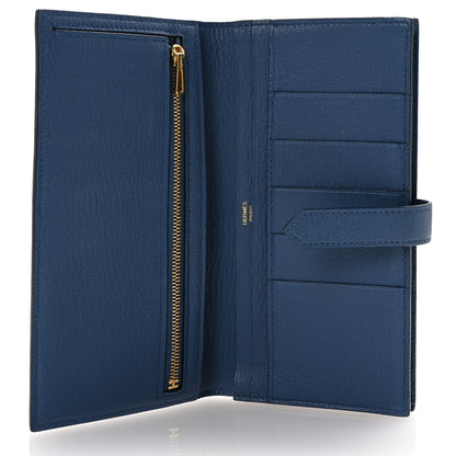 Hermes Chèvre Mysore Bearn Gusset Wallet Bleu Agate 5 of 7