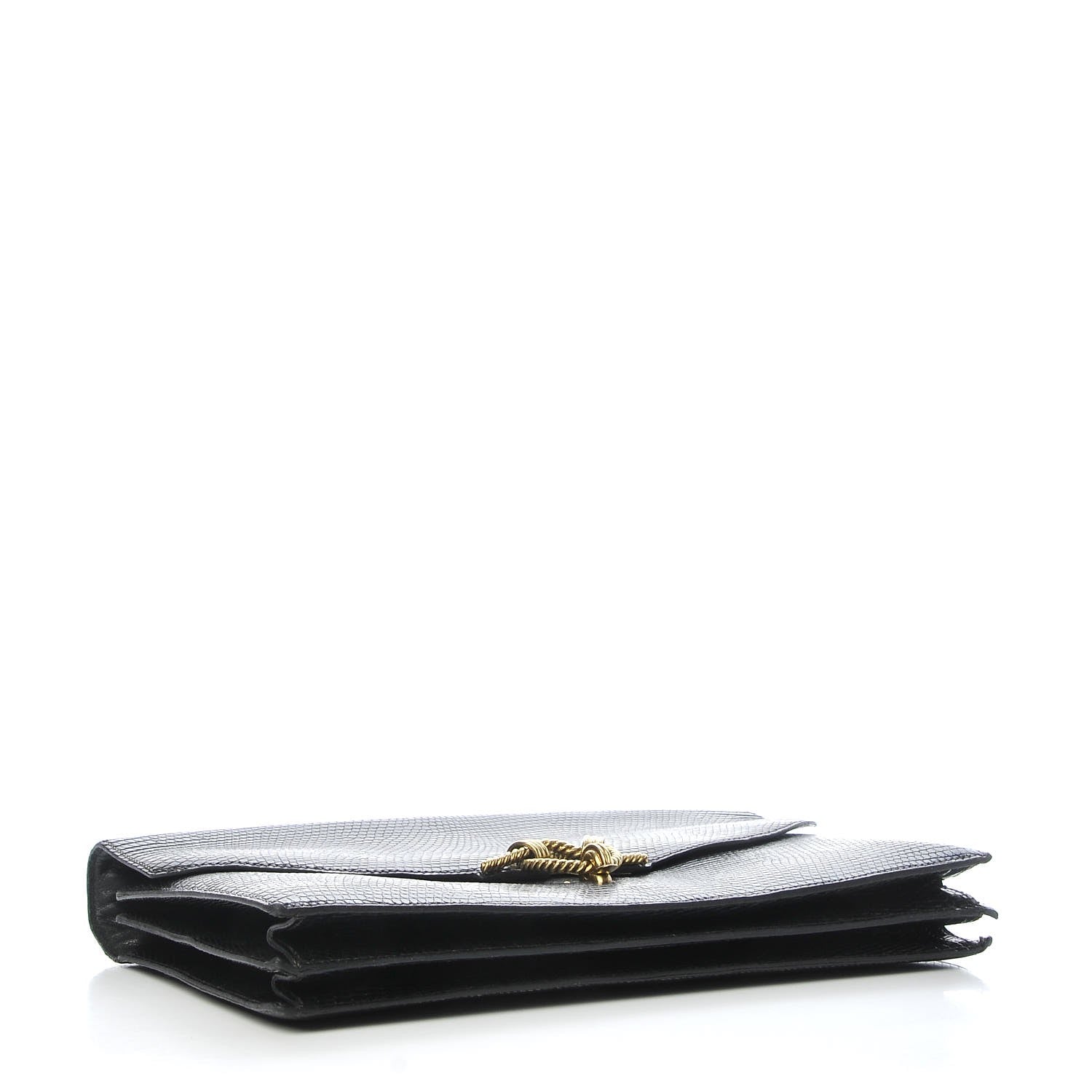 Hermes Lizard Sac Cordeliere Black 5 of 22