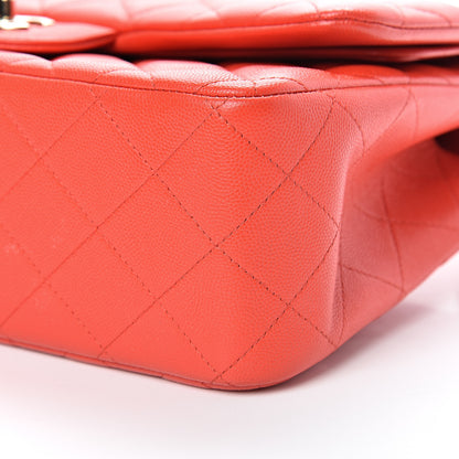 Chanel Caviar Quilted Jumbo Double Flap Red 9 of 10