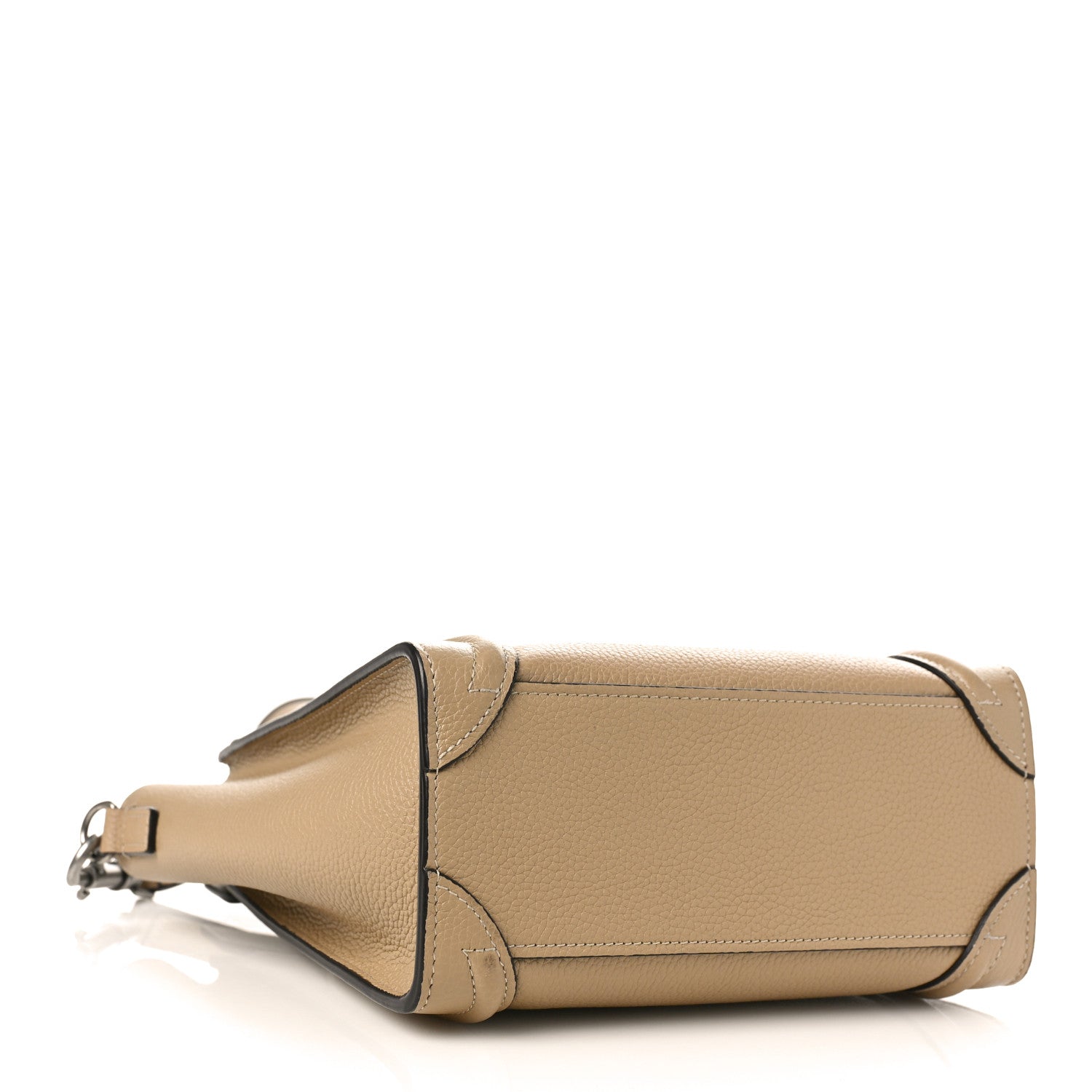 Celine Drummed Calfskin Nano Luggage Dune 4 of 8