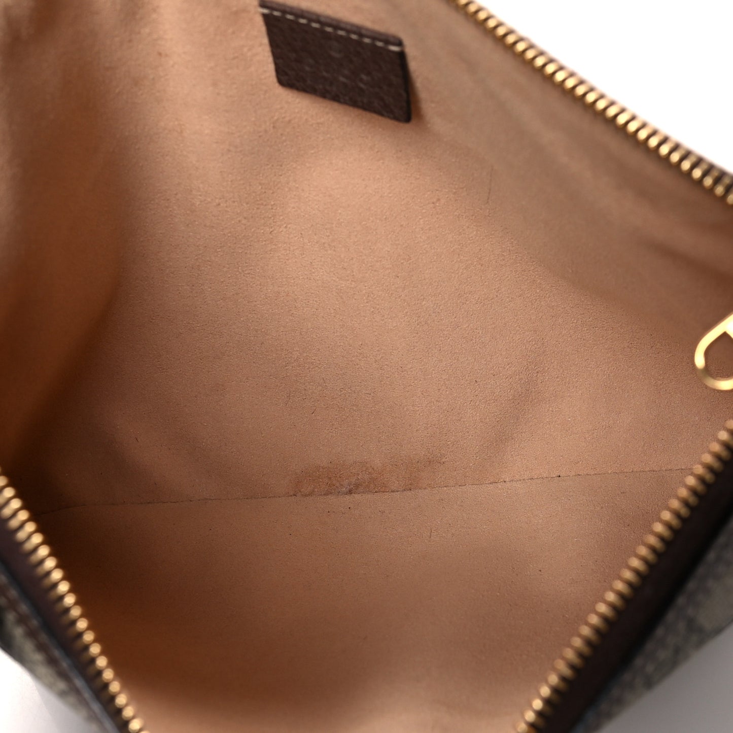 GG Supreme Monogram Large Ophidia Pouch Clutch Brown