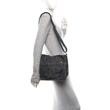 Chanel Denim CC Messenger Bag Blue 2 of 10