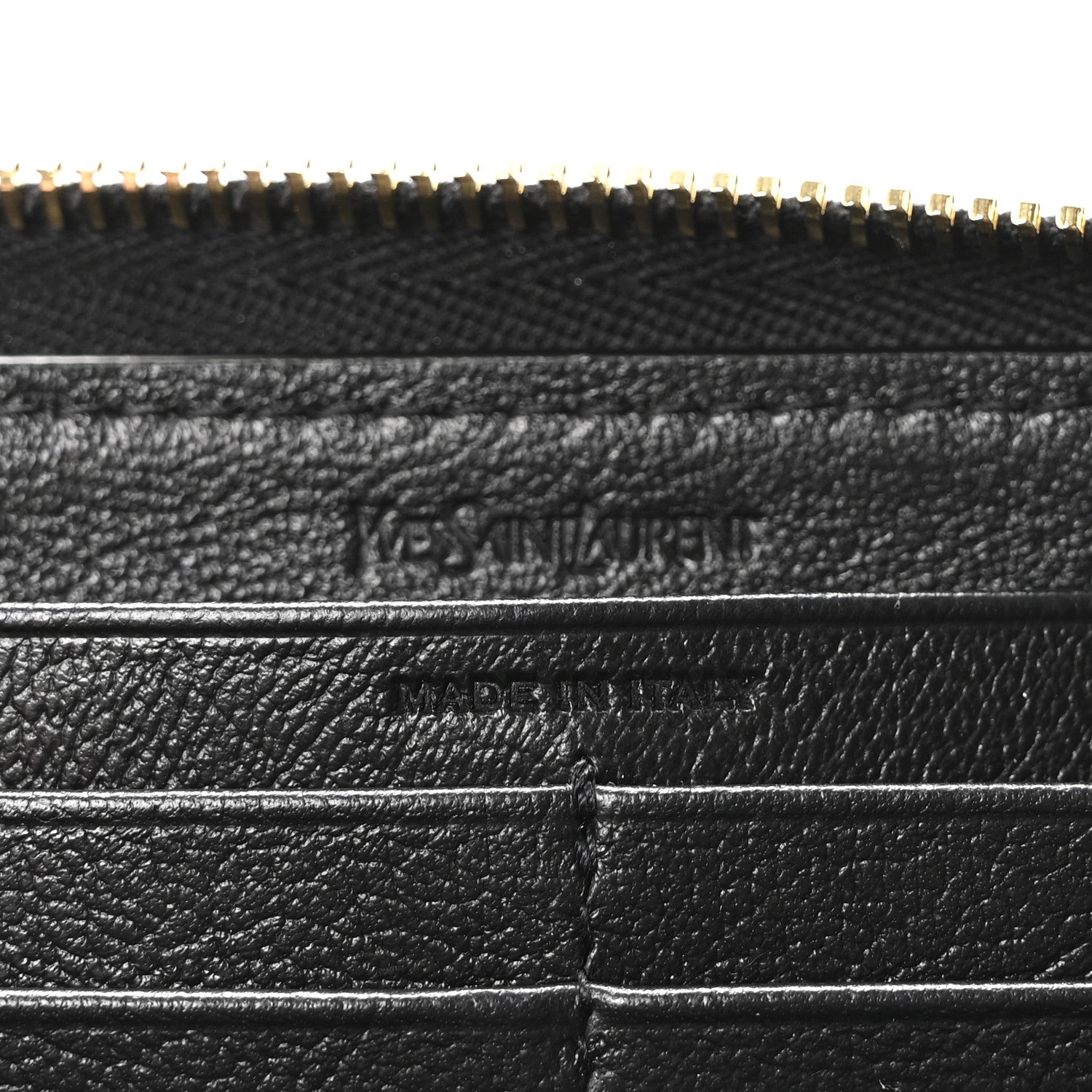 Saint Laurent Chevre Belle De Jour Zip Around Wallet Black 6 of 7