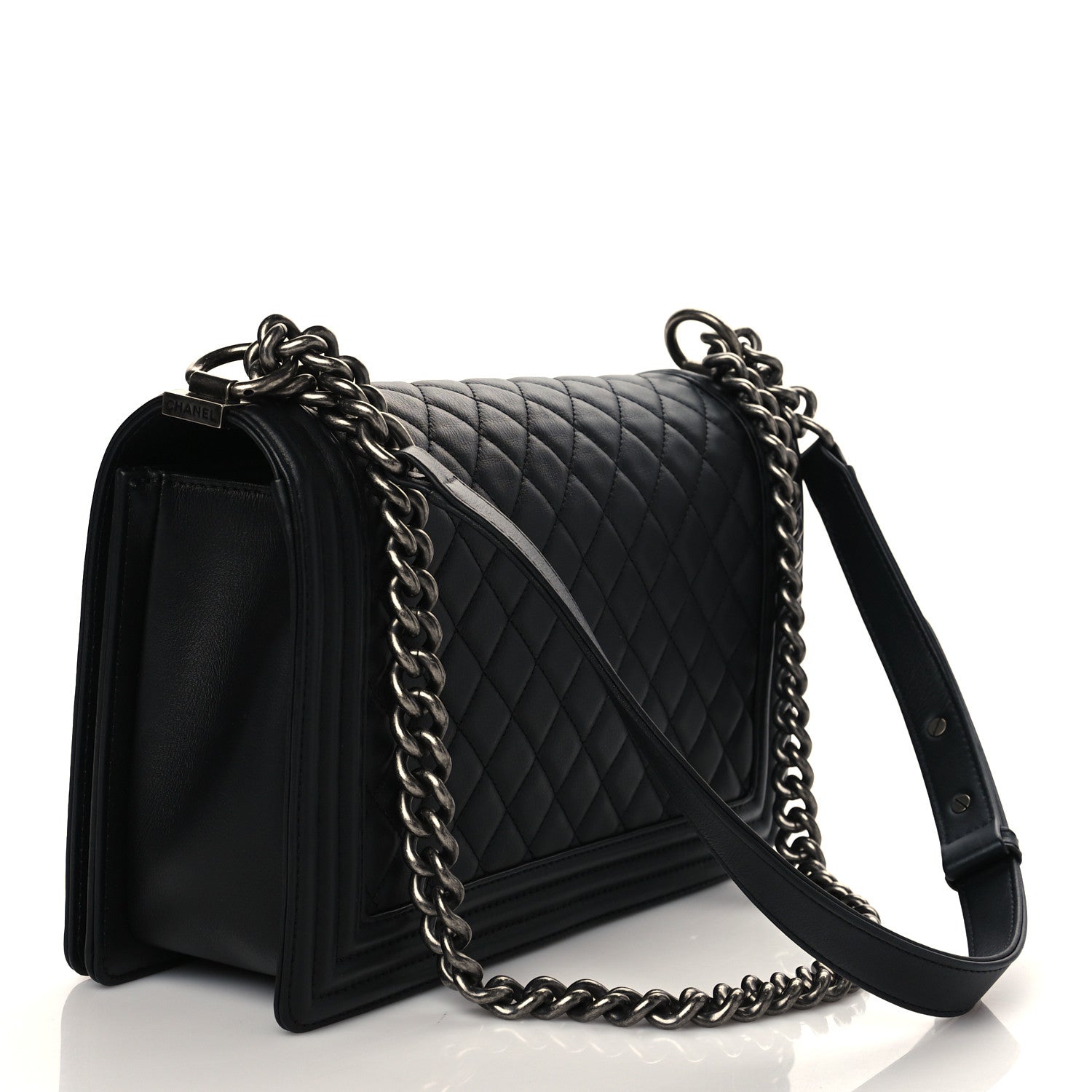 Chanel Calfskin Quilted New Medium Boy Flap Black 3 of 10