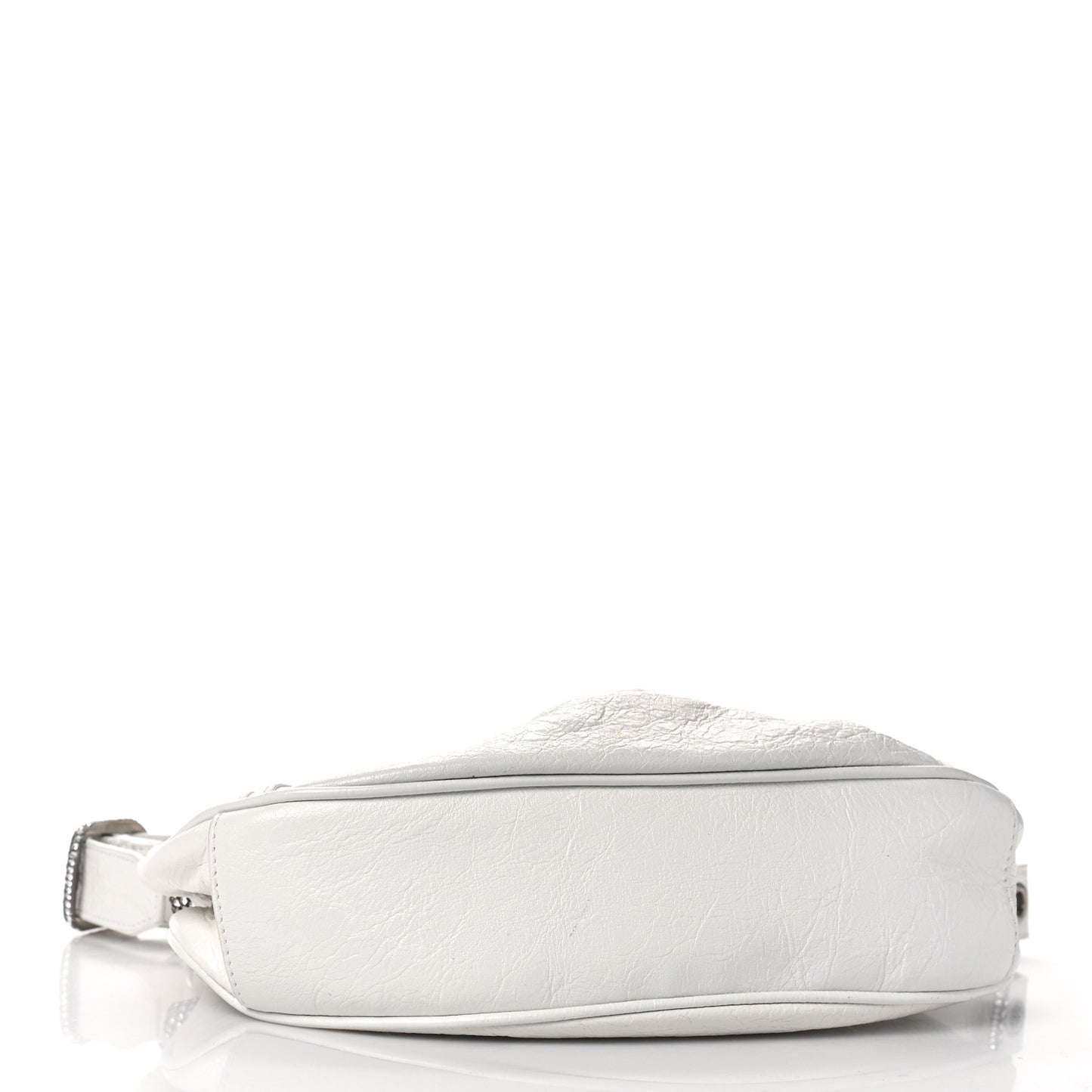 Agneau Arena Crystal Le Cagole Shoulder Bag XS Optic White