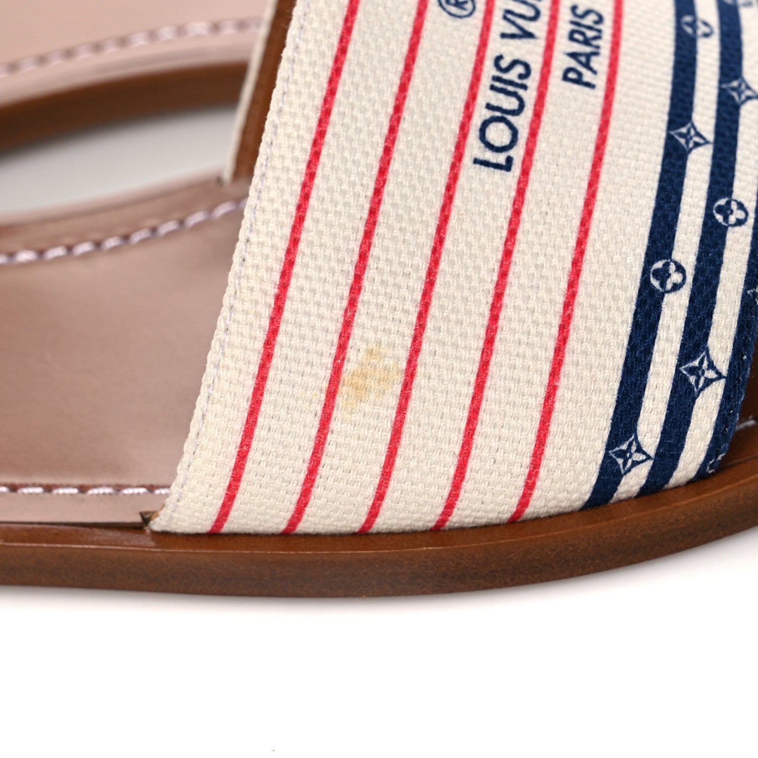 Louis Vuitton Canvas Monogram Escale Lock It Flat Mule 37 Blue Multicolor 8 of 10