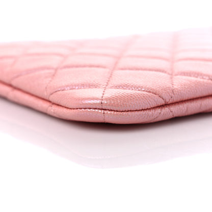 Chanel Iridescent Caviar Quilted Medium Cosmetic Case Rose Pink 8 of 11