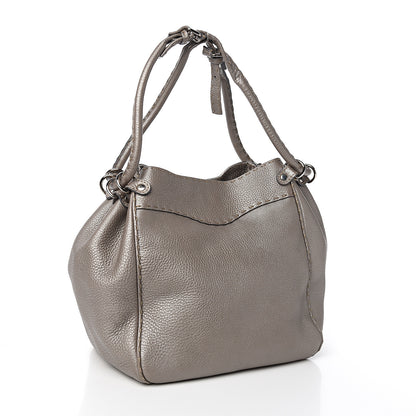 Fendi Cuoio Romano Selleria Small Bucket Peltro 2 of 11