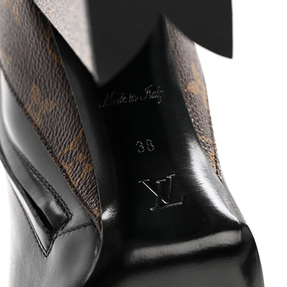 Louis Vuitton Calfskin Patent Monogram Matchmake Low Boots 38 7 of 8