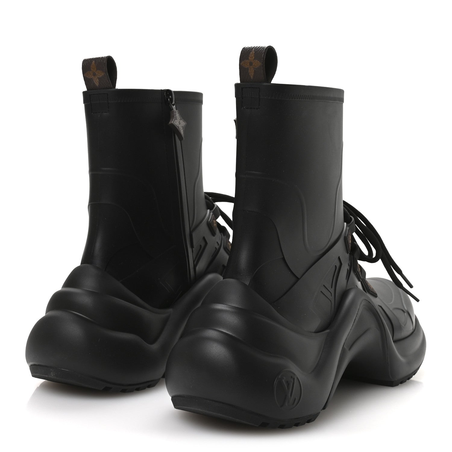 Louis Vuitton Mat Rubber Monogram LV Archlight Sneaker Boots 38