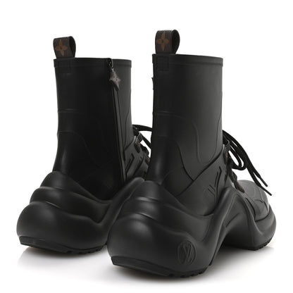 Louis Vuitton Mat Rubber Monogram LV Archlight Sneaker Boots 38 Black 5 of 9