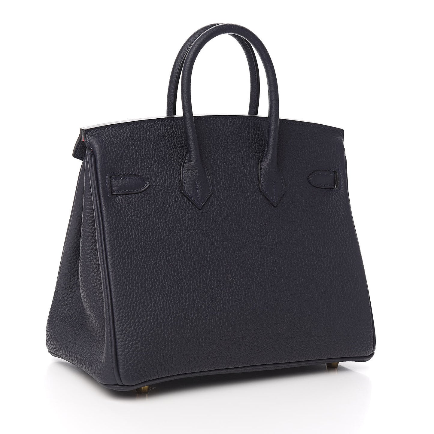 Togo Horseshoe Birkin 25 Bleu Nuit Rose Azalee