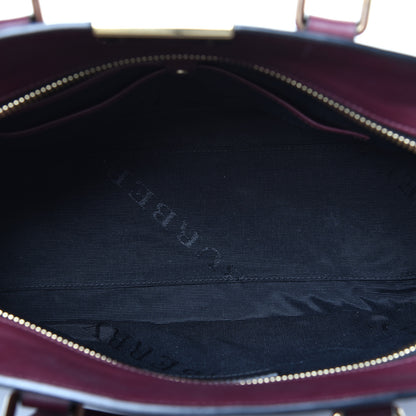 Burberry Calfskin Medium Clifton Tote Claret Red 5 of 8