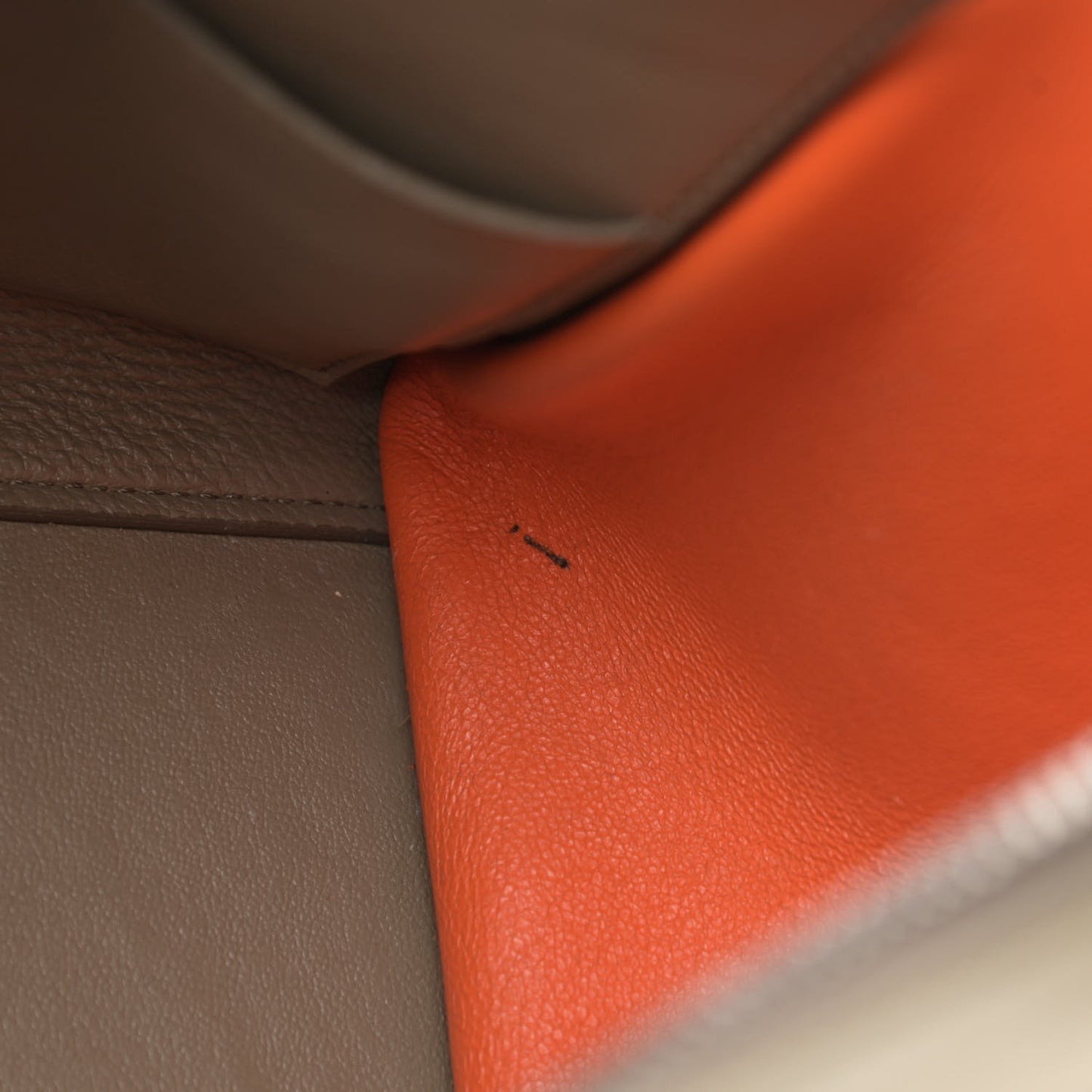 Smooth Calfskin Suede Small Tri-Color Trapeze Orange