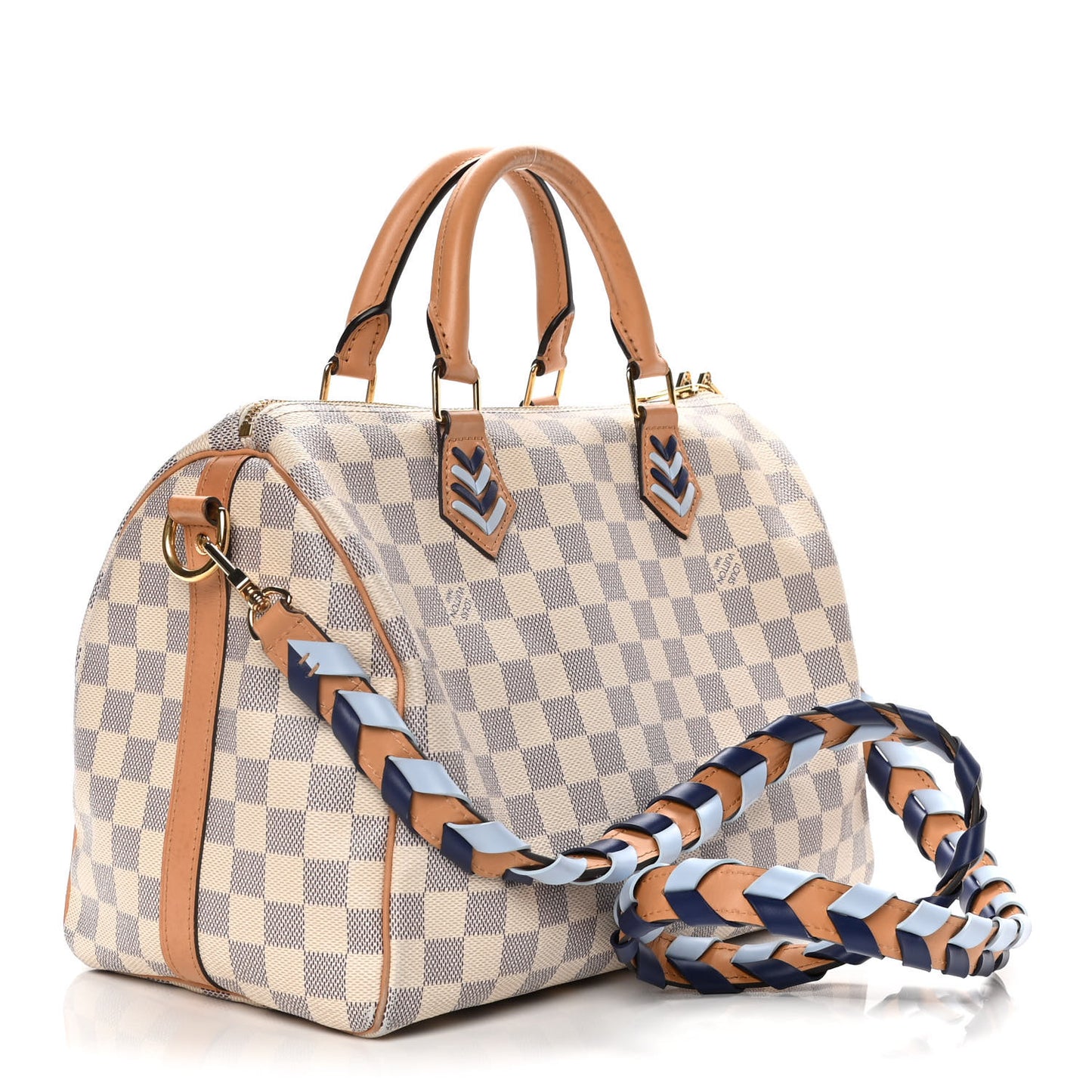 Damier Azur Braided Speedy Bandouliere 30 Blue