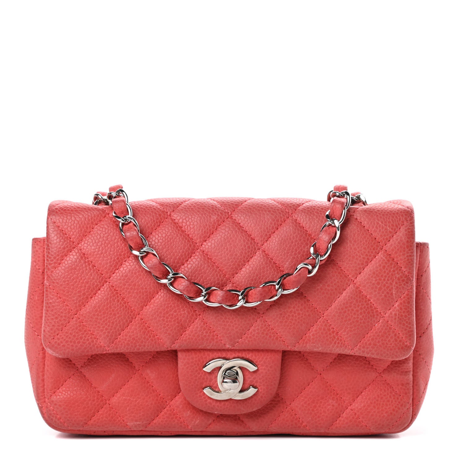 Chanel Iridescent Caviar Quilted Mini Rectangular Flap Dark Pink 1 of 19