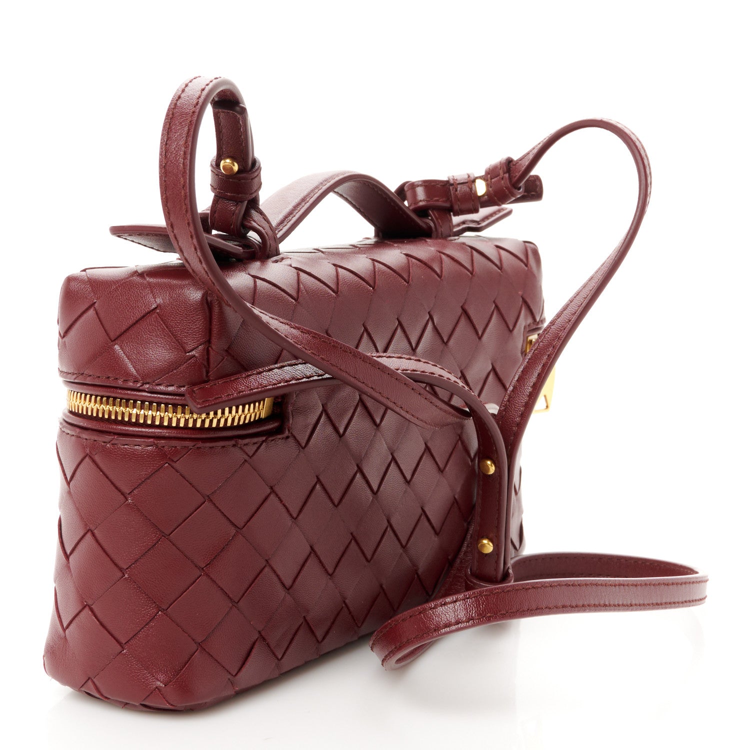 Bottega Veneta Nappa Intrecciato Bang Bang Vanity Case Cherry 3 of 10