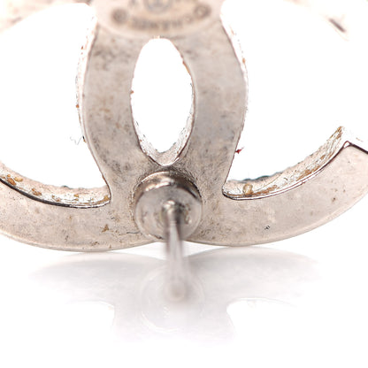 Chanel Crystal Timeless CC Earrings Silver 6 of 8