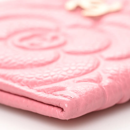 Chanel Caviar Camellia Embossed Card Holder Pink 10 of 11