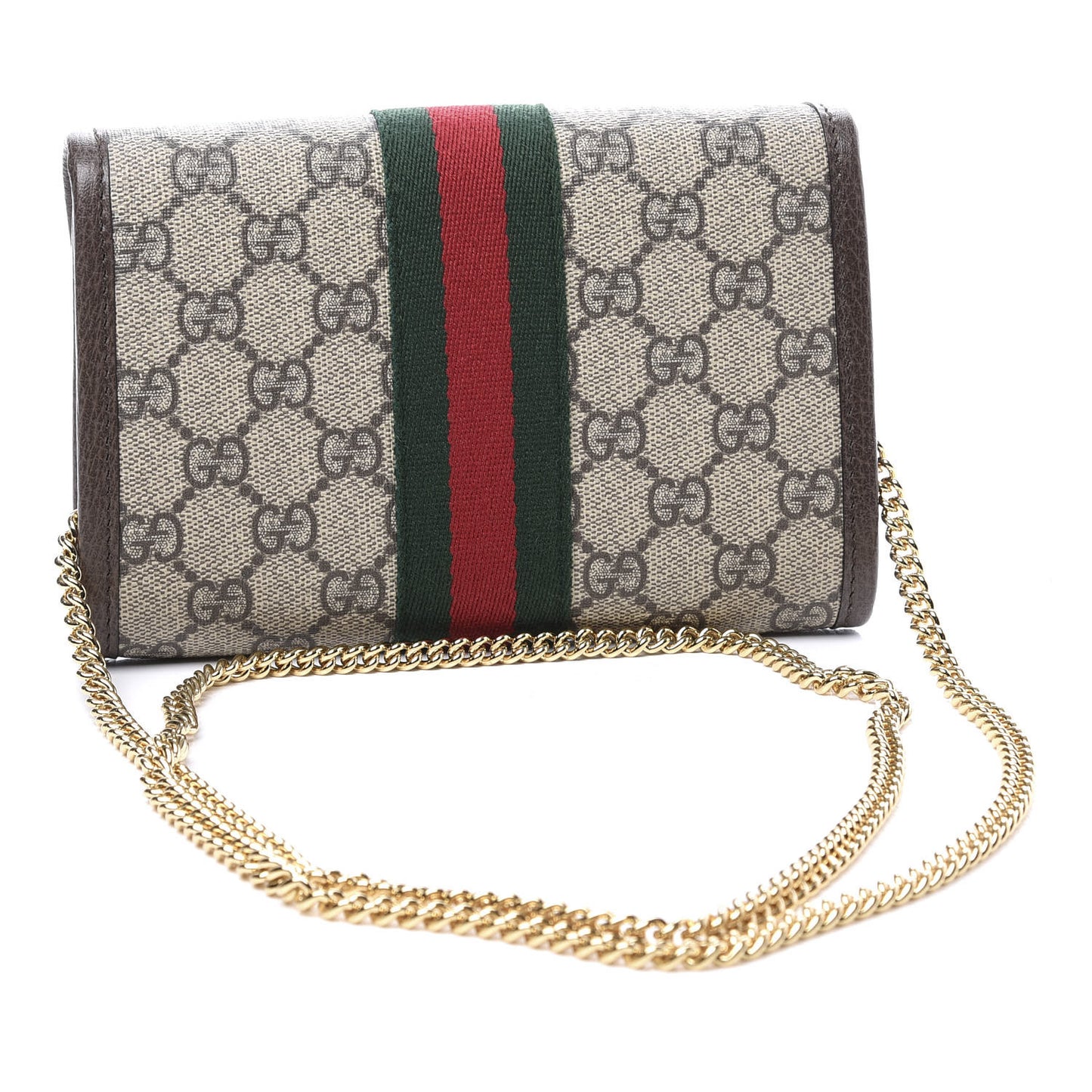 GG Supreme Monogram Web Mini Rajah Slim Flap Shoulder Bag Beige New Acero