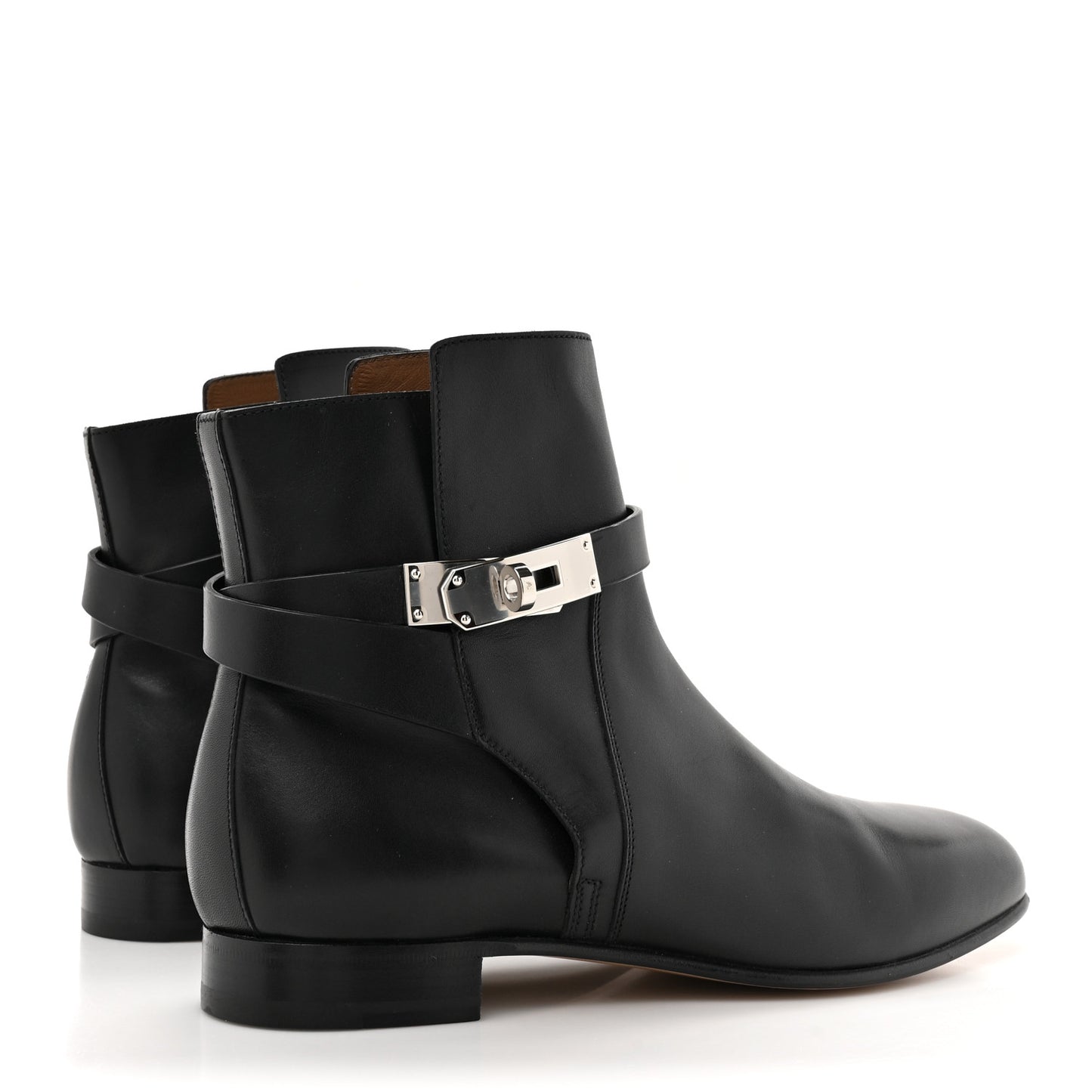 Calfskin Neo Ankle Boots 38.5 Black