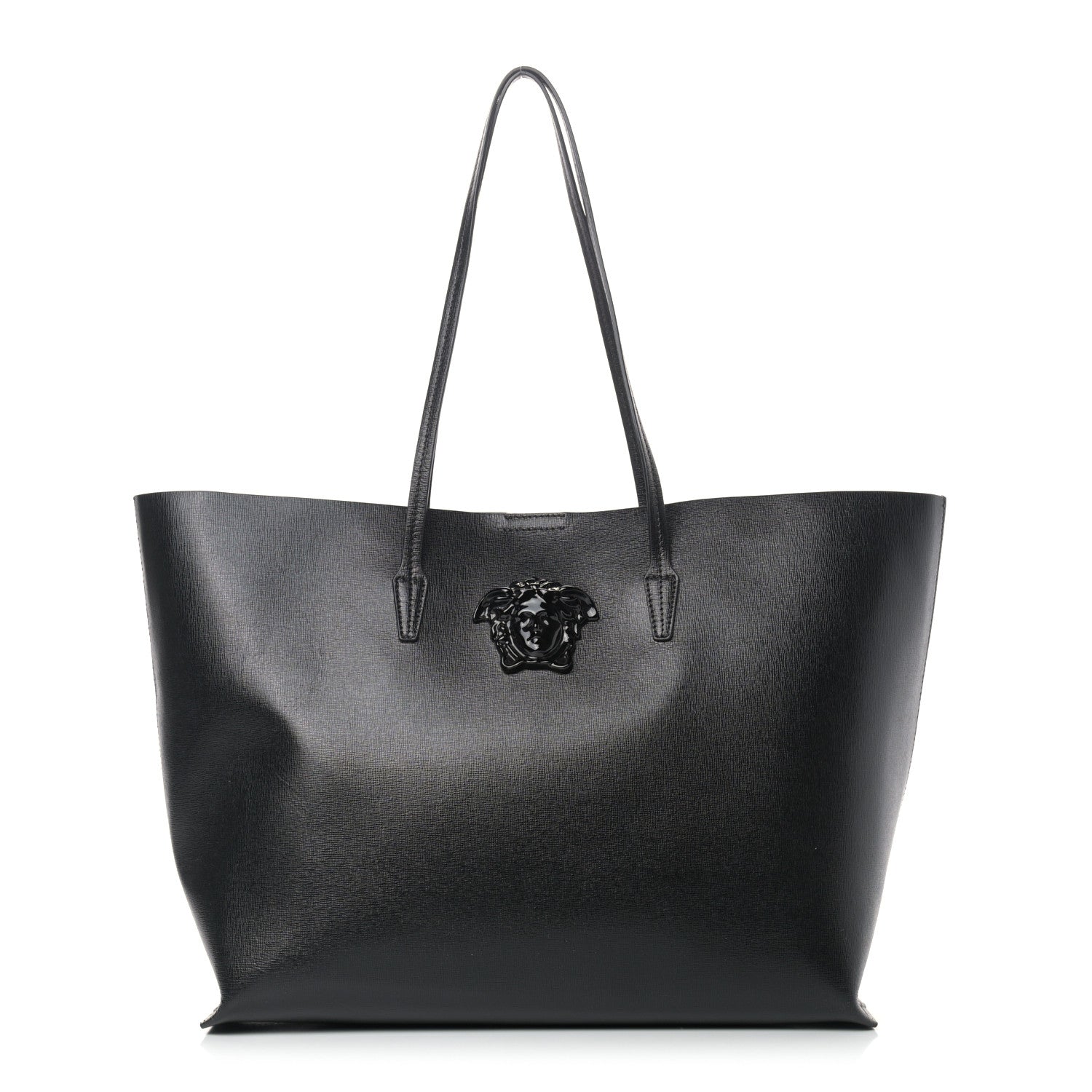 Versace Saffiano Palazzo Medusa Tote Black 3 of 9