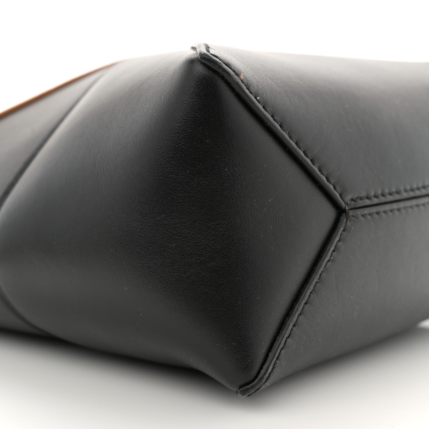 Loewe Shiny Calfskin Mini Puzzle Fold Tote Warm Desert Black 9 of 12