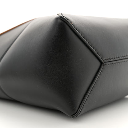 Loewe Shiny Calfskin Mini Puzzle Fold Tote Warm Desert Black 9 of 12