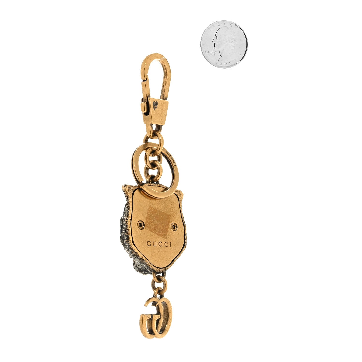 Gucci Metal Crystal Feline Key Charm 1173953 – FASHIONPHILE