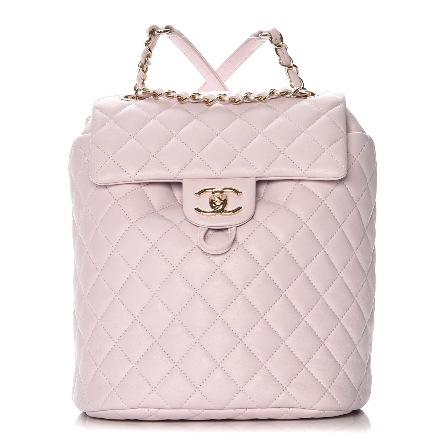Lambskin Quilted Small Urban Spirit Backpack Light Pink